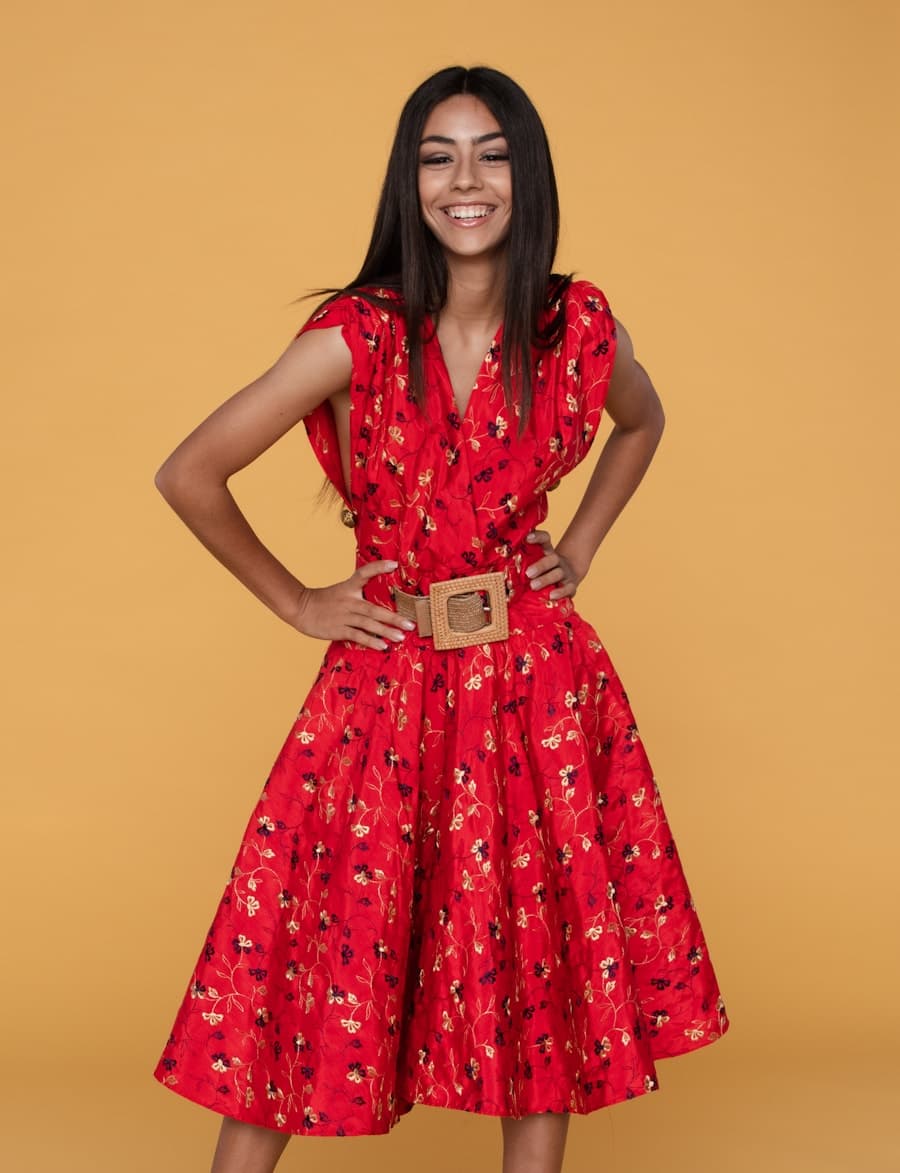 Galle Ochre Tiered Midi